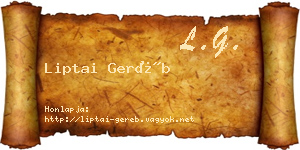 Liptai Geréb névjegykártya